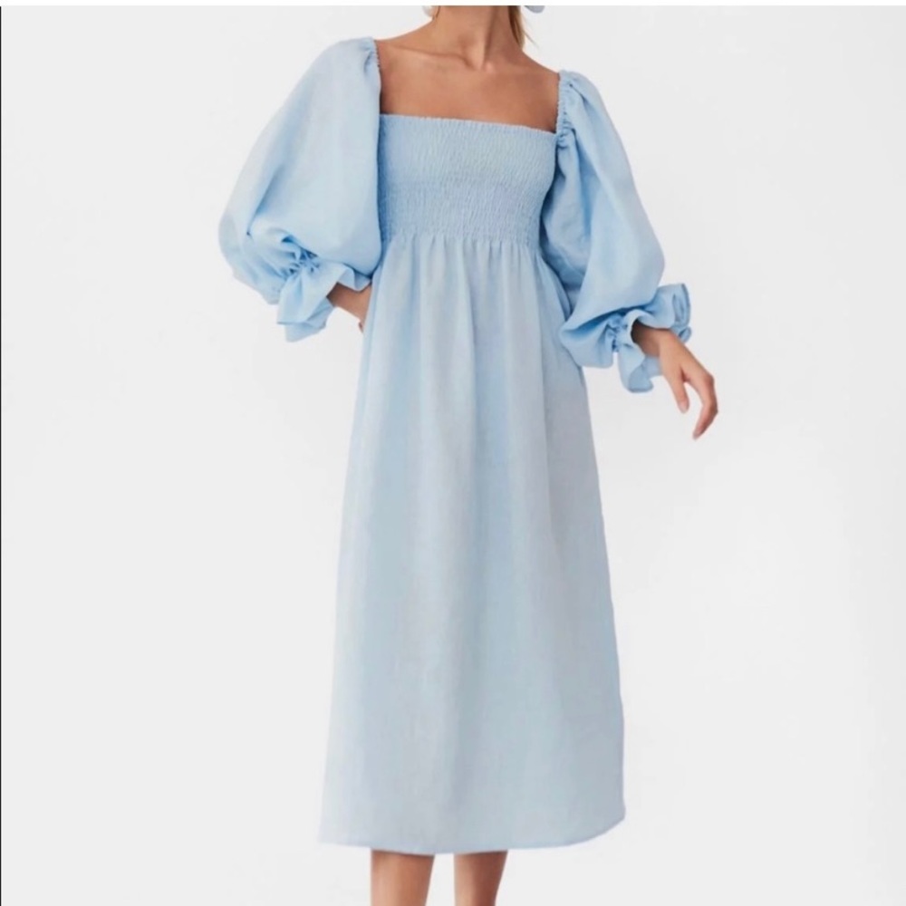 Sleeper Atlanta Dress in Blue Azule Size Small